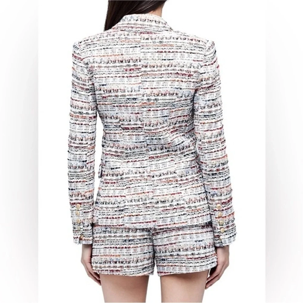 L'AGENCE Kenzie Tweed Double Breasted Blazer Corporate Work Office Career Size 2 - Picture 14 of 15
